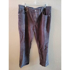 Cremieux Austin Men's Dark Brown Hi Rise Corduroy Pants Size 38x29